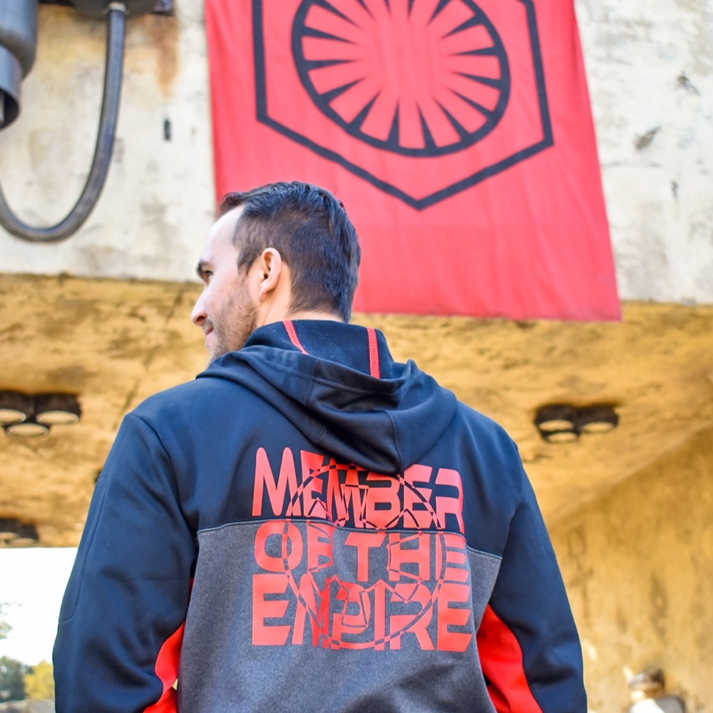 “Member of the Empire” Dark Side Colorblock athletic unisex fleece jacket
